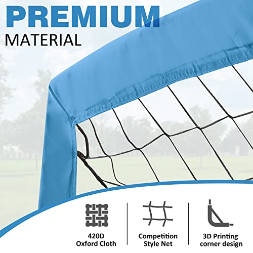 Bohen Portable Soccer Goal For Kids - 6X4Ft Foldable Soccer Net For Backyard Indoor Outdoor With Carrying Bag For Easy Storage And Transportation(6X4Ft, Grey Blue) #TOP4