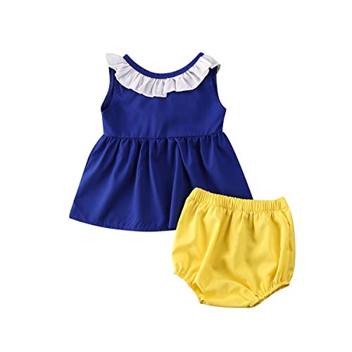 BSongo Newborn Baby Girls Romper Snow White Cosplay Infant Tops and Shorts Summer Clothes (Top and Shorts, 6-12 M)