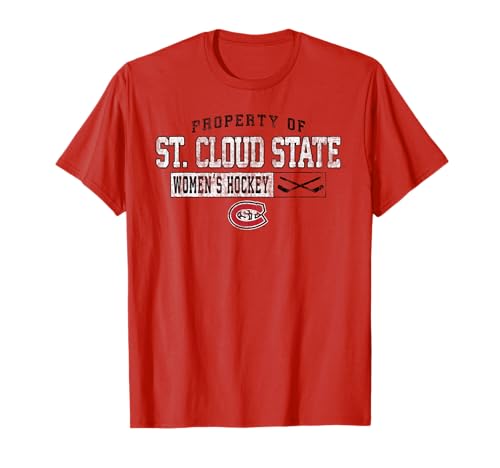 St. Cloud State Huskies Women's Hockey Vintage Red T-Shirt