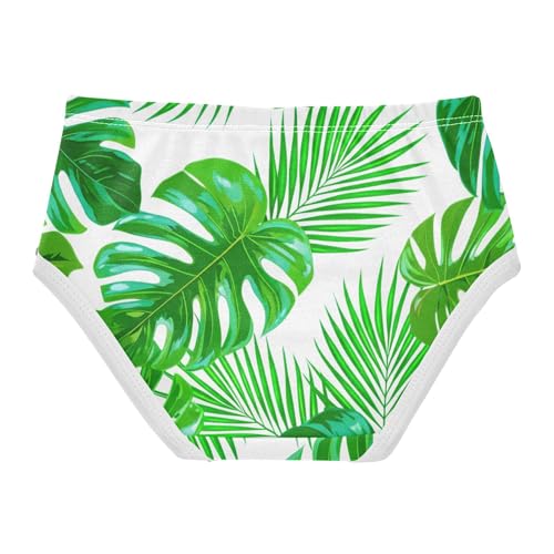 Pattern Girls Underwear Toddler 2t Cotton Girl Panties Cute Tropical Monstera Palm Leaves Green Kids Undies Briefs2