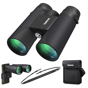 High Power 12×42 Binoculars for Adults with BAK4 Prism, FMC Lens, Fogproof & Waterproof Great for Bird Watching Travel Stargazing Hunting Concerts (Smartphone Adapter Included)