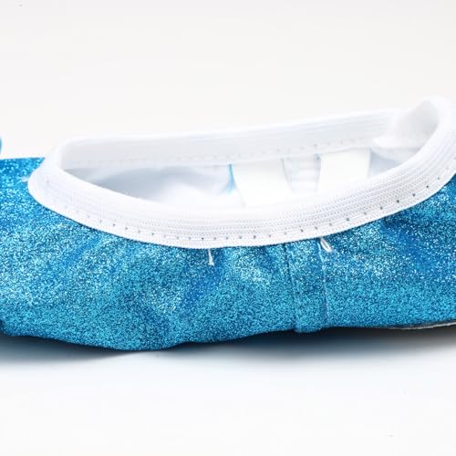 Glitter Ballet Shoes for Girls/Children - Non-Slip Soft Sole Dance Slippers with Bow4