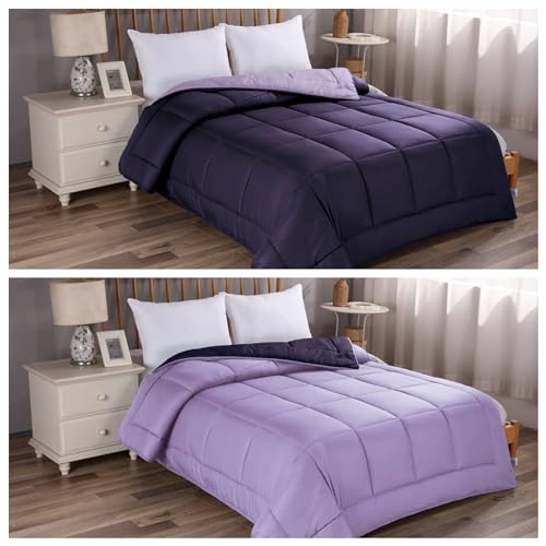 DONATELLA EDREDON Reversible Bicolor - 090 cm., Morado-Malva