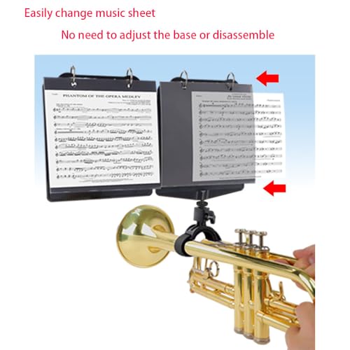 Universal Marching Band Lyre with 10 Double-Sided Folio Pages clarinet Lyre Trumpet Lyre and Flip Folder Marching Band Snare Drum Lyre