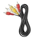 Newhouse Hardware 6ft 3-RCA Male-to-Male Cable RCA6-01, Male-to-Male Extension Cord AV Cable is Compatible with HDTV, DVD, VHS, VCR, Video Converter, Amplifier, Gaming Console, and Set-Top Box