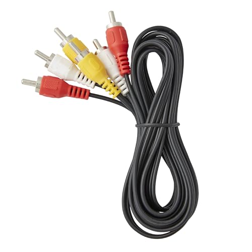 Newhouse Hardware 6ft 3-RCA Male-to-Male Cable RCA6-01, Male-to-Male Extension Cord AV Cable is Compatible with HDTV, DVD, VHS, VCR, Video Converter, Amplifier, Gaming Console, and Set-Top Box