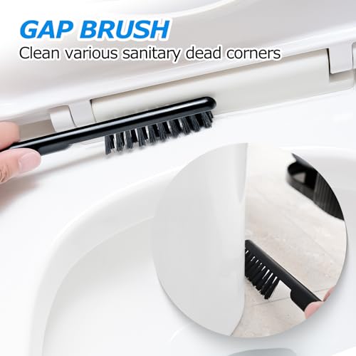Image of FORASTO 2Pack 3in1 Toilet Plunger and Brush Set - Bathroom Cleaning Tools | 21 inch Extended, Groove Gap Brush, Heavy Duty Rubber Toilet Bowl Cleaner, Apartment Must Haves Bathroom Decor Accessories