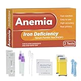 Iron Deficiency Test Kit – 2 - Pack, at - Home Iron Test Kit for Anemia, for Quick Response and Accurate Results. Suitable for Both.