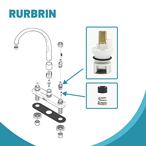 Rp25513 Faucet Cartridge Stem Assembly Repair Kit Compatible With Most Delta Two-Handle Faucets, Come With Rp4993 Seat & Spring,Fit For Lavatory Faucet (2 Pack) #TOP3