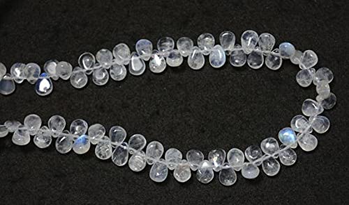 Pierre de lune arc-en-ciel en perles poires pour fabriquer vos bijoux d'été