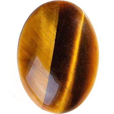 Tiger Eye Stone 4.25 Ratti / 3.88 Carat Natural Earth Mined Deluxe Quality Lab-Certified Tiger Eye/Tiger Stone/Tiger's Eye Chitti Loose Gemstone-image-1
