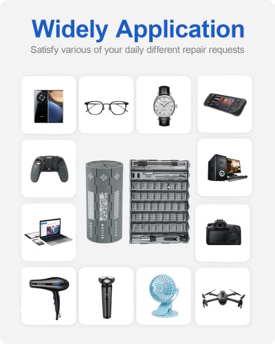 Precision Screwdriver Set, Soonan 126 In 1 Portable Cylinder Screwdriver Diy Repair Tool Kit, With 120 Pcs Magnetic Bits, Ideal For Glasses Pc Laptop Mobile Phone Repair And Disassembly #TOP6