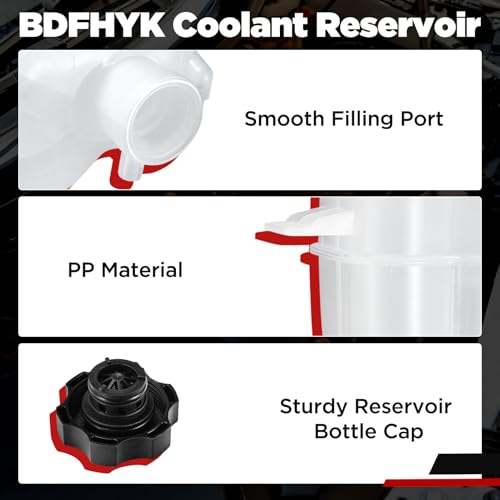 Image of BDFHYK Engine Coolant Expansion Reservoir Overflow Tank Compatible with Chevy Spark 2013-2015 Replace 95352005 42620261 13502354 3014153