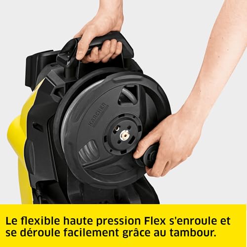 Kärcher Nettoyeur Haute Pression K 5 Premium Power Control Flex Home, Pression : max. 145 bar, Débit : 500 l/h, Surface : 40 m²/h, Poids : 13,9 kg, Pistolet Haute Pression, Rotabuse, Lance, Home Kit