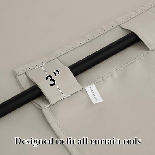 Image of RYB HOME Small Window Curtains Blackout, Privacy Thermal Insulating Drapes for Bedroom Bathroom Basement Cafe Classroom Window Decor, W 34 x L 45 inches, Black, 2 Panels