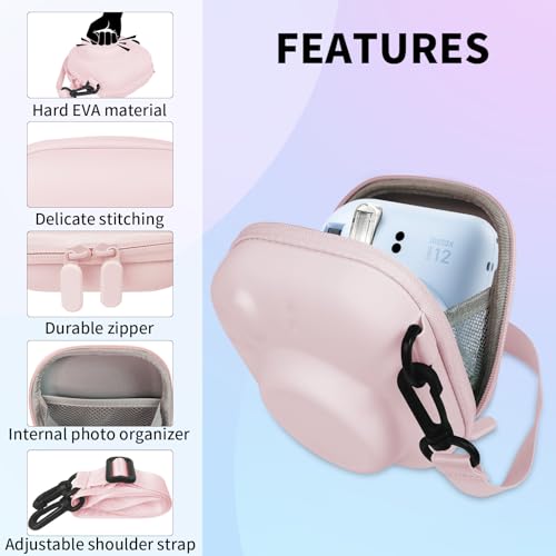 Funda Protectora Rigida para Cámara Instax Mini Rosa miniatura 2