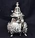 Moroccan 4 Cups Tea Pot W/ 4 Welded Legs Handmade Serving 15OZ Small Brass Silver Plated Teapot Hand Carved in Fez Morocco