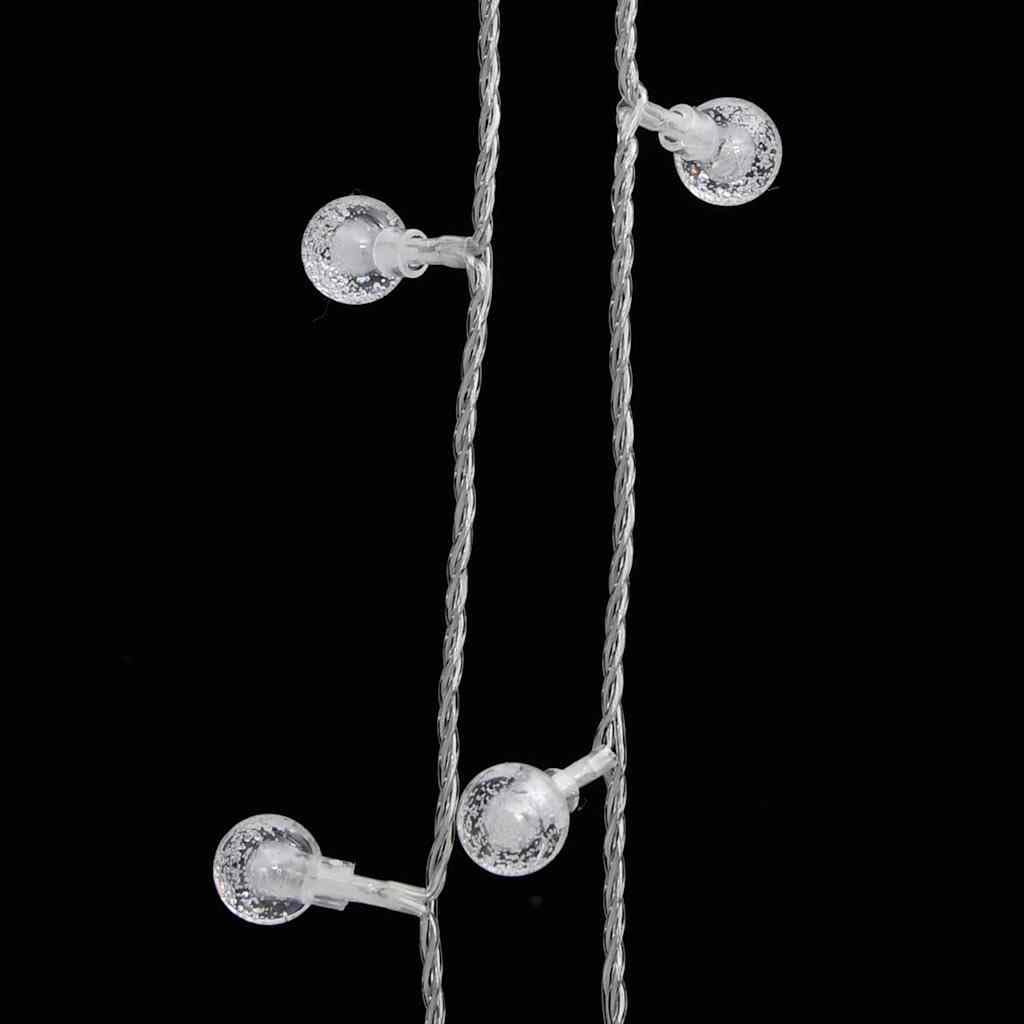 Lichterkette Kugeln 40 m mit 400 LED Kaltweiß, 8 Funktionen, Kunststoff, USB Stromversorgung, für Innenbereich und Außenbereich, Weihnachtsbeleuchtung, Garten, Balkon, Festbeleuchtung