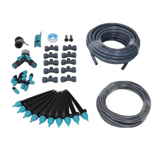 Automatic Patio Plant Watering System, Drip Irrigation System 10m Garden Watering Greenhouse Micro Hose Kit, for Atomization, Lawn, Greenhouse