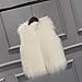 Girls Faux 𝐅𝐮𝐫 Vest Sleeveless Furry Jacket Kids Thick Warm CoatPlain Cute Fuzzy Waistcoat Fashion (White, 4-5 Years)