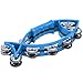 Eujgoov Plastic Hand Tambourine Bell, Fish Shaped Double Row Jingles Music Rhythm Tools(blue)