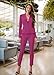 Hybrid & Company Women Super Comfy Ponte Office Blazer JK43864 1073T Fuchsia 1X