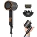 Asciugacapelli Phon ionico RESCIEN 2000W con Concentratori & Diffusore [Compatto/Ultraleggero/2026 NEW- 10x7x19cm/250g] Phon Capelli da viaggio, Mini Asciugacapelli per Asciugatura Rapida (Nero)