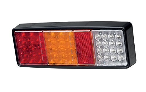 HELLA VALUEFIT Rückleuchte - LED - 12V / 24V - Anbau/geschraubt - ECE - Lichtscheibenfarbe: mehrfarbig - Stecker: Flachstecker - rechts/links - Menge: 1 - 2VP 357 019-001