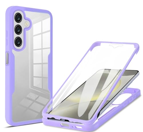 Coque Samsung Galaxy A16 violette avec protection d'écran intégrée pour SM-A166B