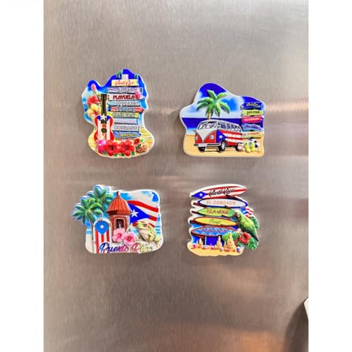 Set de 4 Imanes Decorativos de Resina Puerto Rico miniatura 5