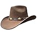 Aoleaky Wool Felt Cowboy Western Hat for Men Out Door Brown M