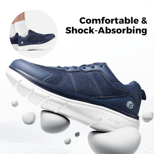 FitVille Men's Walking Shoes Wide Width Lightweight Comfortable Sneakers Max Cushioning Shoes for Plantar Fasciitis Relief - Image 5