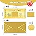 6 Sets Golden Ticket with Envelopes, Scratch off Card Surprise Gift Reveal, Card as Perfect for Birthday Card Wedding Card Concert Ticket Cinema Voucher Raffle Gift