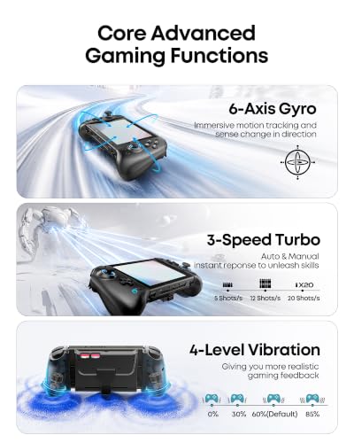 Image of OIVO VGA DESIGN Switch Controller Handheld for 1 /2 /OLED, Ergonomic Grip Stretch Joypad for SW Console, Wireless Controller with TMR Joysticks, RGB Lighting, Turbo, 4 Macros & Card Slot