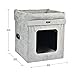 AmazonBasics Collapsible Cube Cat Bed, 15 x 15 x 17 Inches, Grey