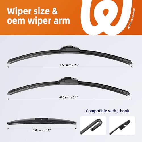 Image of Windshield Wiper Blades Fits Honda Pilot 2016-2022
