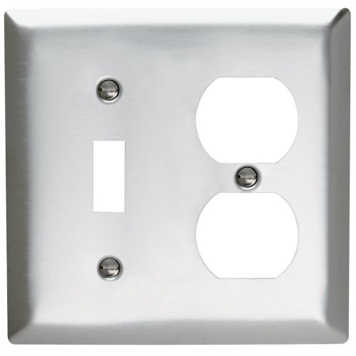 Plaque murale Legrand Pass Seymour acier inoxydable 430