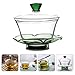 MUELODSIC Taza de Té Tipo Sopera de Vidrio Transparente Tapa Diámetro 10 CM y Altura 9 CM Color Verde Juego para Preparar y Servir Té Chino Adecuado para Casa y Oficina Imagen de MUELODSIC Taza de Té Tipo Sopera de Vidrio Transparente Tapa Diámetro 10 CM y Altura 9 CM Color Verde Juego para Preparar y Servir Té Chino Adecuado para Casa y Oficina