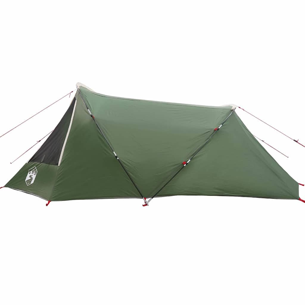 Tente tunnel pour personnes, polyester 185T avec revêtement PU, imperméable et coupe-vent, protection UV, respirante, légère, camping, randonnée, extérieur, festival, voyage, pluie, vert et