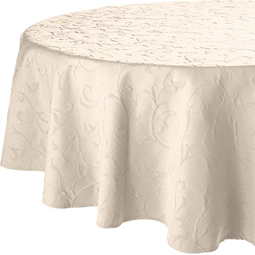 Erwin Müller Tischdecke Düsseldorf bügelfrei Natur Größe rund: 140 cm...