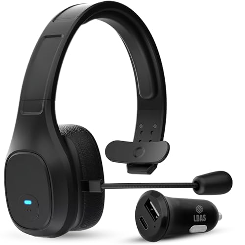 Trucker Wireless Headset Bluetooth 5.2 Earpiece Dual-Mic