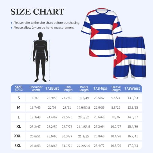 Pyjama drapeau cubain doux et respirant ensemble de nuit confortable