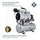 Hyundai Silent Kompressor SAC55751; 6L Kessel, 8bar, ölfrei; 0.55kW - 0.75PS; ansaugleistung 93 L/Min; klein, kompakt, tragbar; 59dB Luftkompressor leise, Flüster-Kompressor