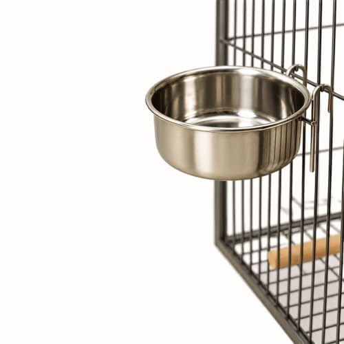 Image of Pets Empire Best Stainless Steel Birds Coop Cup Feeder Bowl (800 ML Pack of 4, Hook)