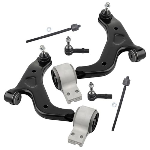 Image of Detroit Axle - AWD Front End Kit for 2008-2009 Mercury Sable Ford Taurus, 2 Lower Control Arms with Ball Joints 4 Inner Outer Tie Rods Replacement