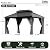 Polar Aurora Gazebo 10'x14' Outdoor Gazebos Hardtop Grill Gazebo Aluminum Galvanized Steel Double Roof Outdoor Gazebos Pergola Include Curtain and Netting for Backyard, Patio, Lawn
