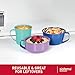 Sistema Microwave Containers | Soup Mug, Porridge Bowl & Noodle Bowl | Food Containers With Steam Release Vents | BPA-Free | Red | 3 Count