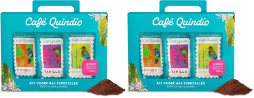 Image of Cafe Quindio Medium Roast 100% Colombian Excelso Whole Bean Arabica Coffee (2.8 Ounce (Pack of 6), Multipack)