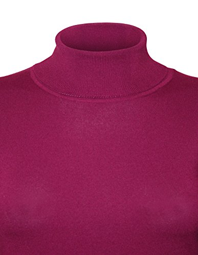 Image of Cielo Womens Solid Basic Stretch Turtleneck Pullover Knit Sweater