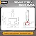 OTIIALOT Anodized Aluminium Sliding Screen Door Track,Sliding Door Bottom Track Replacement,Patio Screen Door Repair Guide (75 Inch)